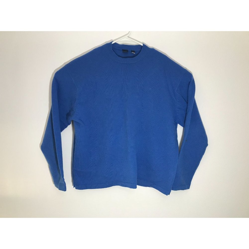 Vintage Gap Lambs Wool Mens XL Blue Sweater *6
